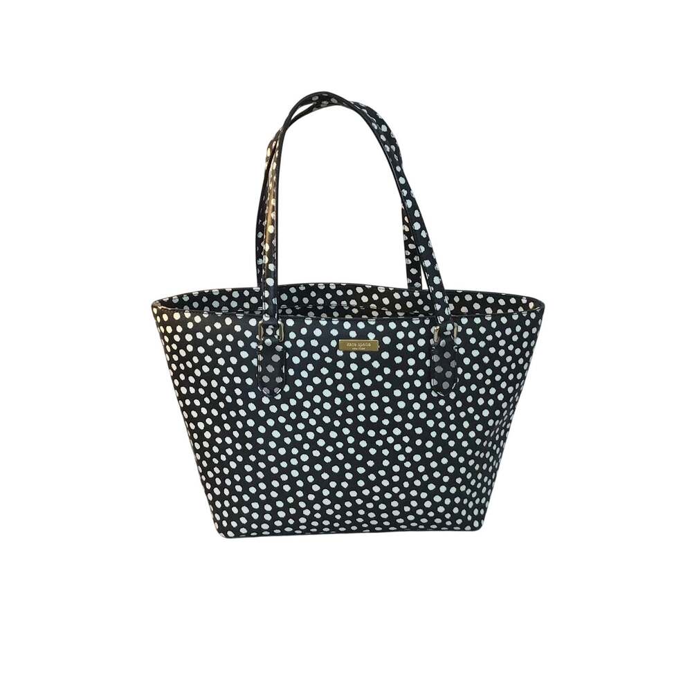 Kate Spade Shore Street Margareta Splodge Dot Black White Tote WKRU4872
